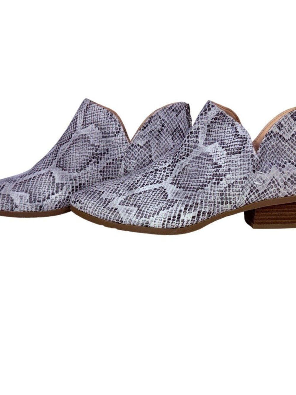Kenneth Cole Reaction Women's Snake Skin Print Back Zip Bootie Boots Sze 9.5/40 - Picture 5 of 7